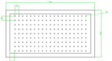 홀 개수를 변경한 Baffle Plate의 도면