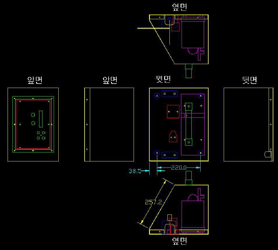 진공펌프 검사장치의 외형 설계 도면