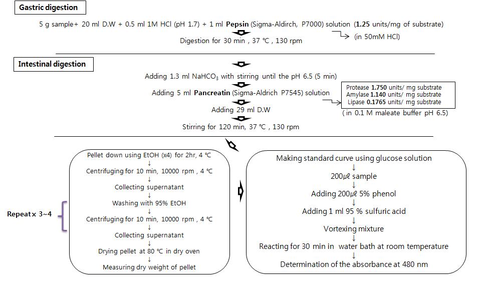 Digestibility method(in vitro) of modified tofu with a freeze/thaw cycle, followed by proteolysis and fermentation wit rice