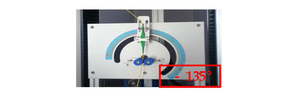 광커넥터 기계적 시험장치의 인장하중 최대 각도