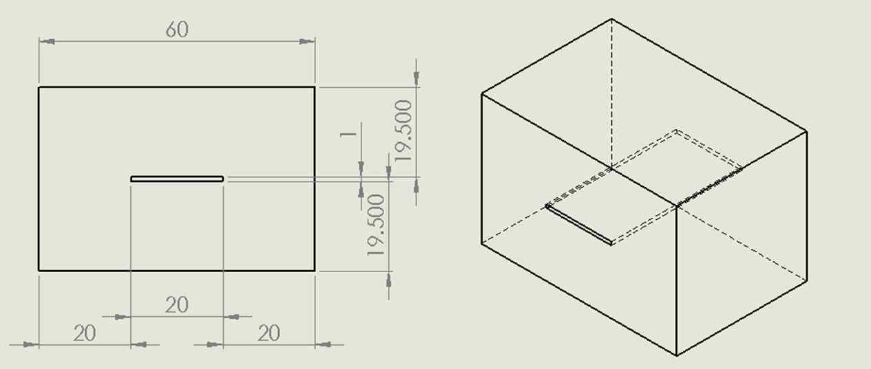 The geometry of brazing specimen (unit: mm)