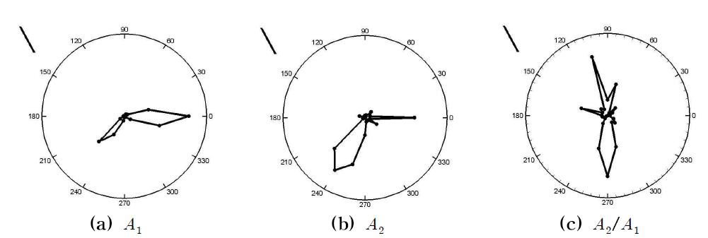 The results at the crack angle 30°