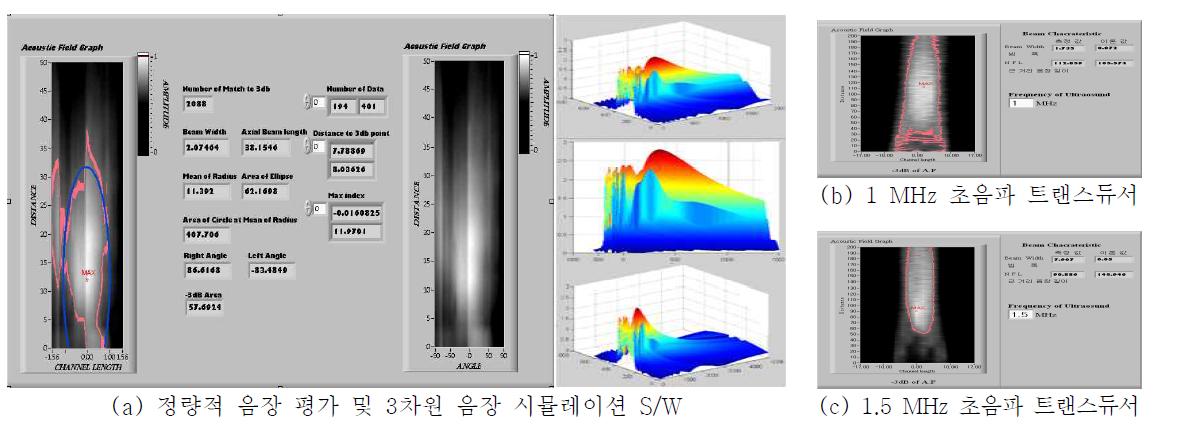 초음파 음장의 정량적 분석 결과