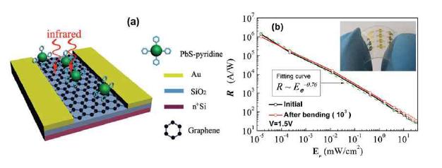 PbS-pyridine 양자점과 그래핀을 이용해 높은 반응성을 지니는 유연한 적외선 센서