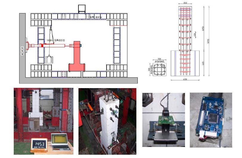기둥실험체 상세 및 실험사진