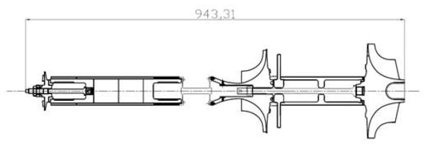 GT+Coupling+GEN rotor assembly