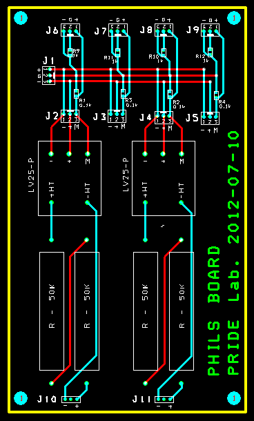 인터페이스보드의 OrCAD Layout 회로도