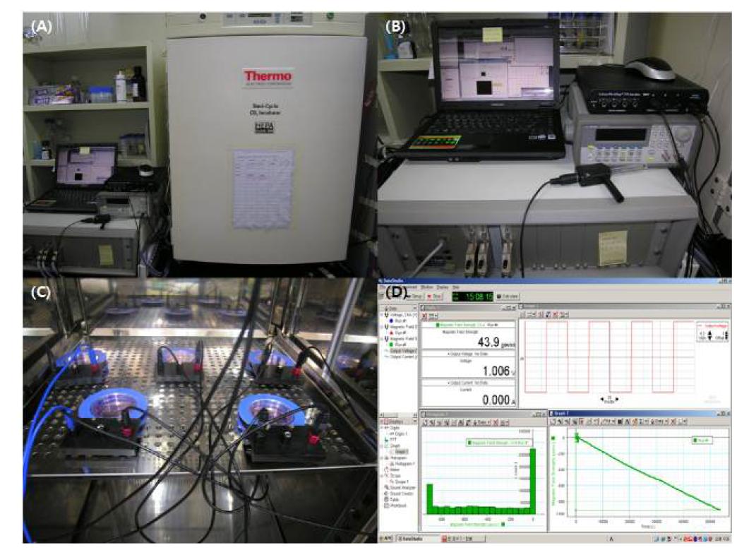 The pulsed electromagnetic field apparatus developed for this study