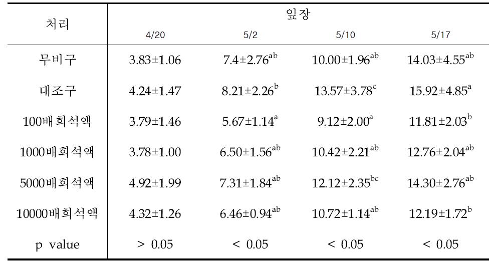 상추생육도(잎장)