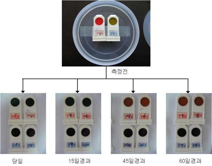 돈분퇴비 발생가스의 키트실험 결과 (2차 실험).