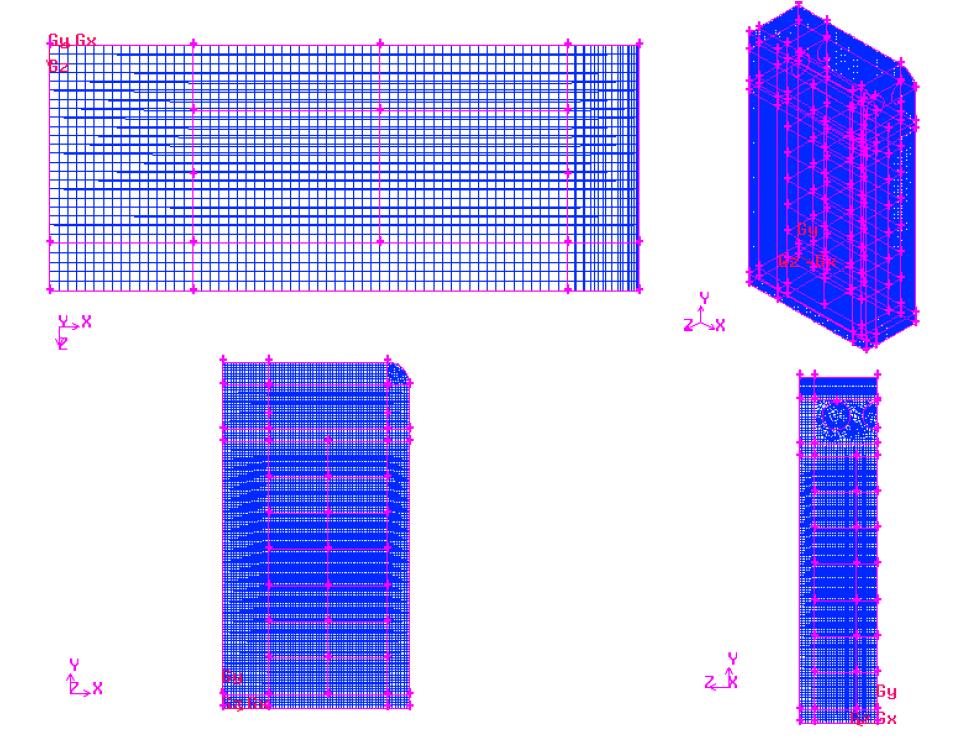 CFD 시뮬레이션에 적용된 계산 격자 구성