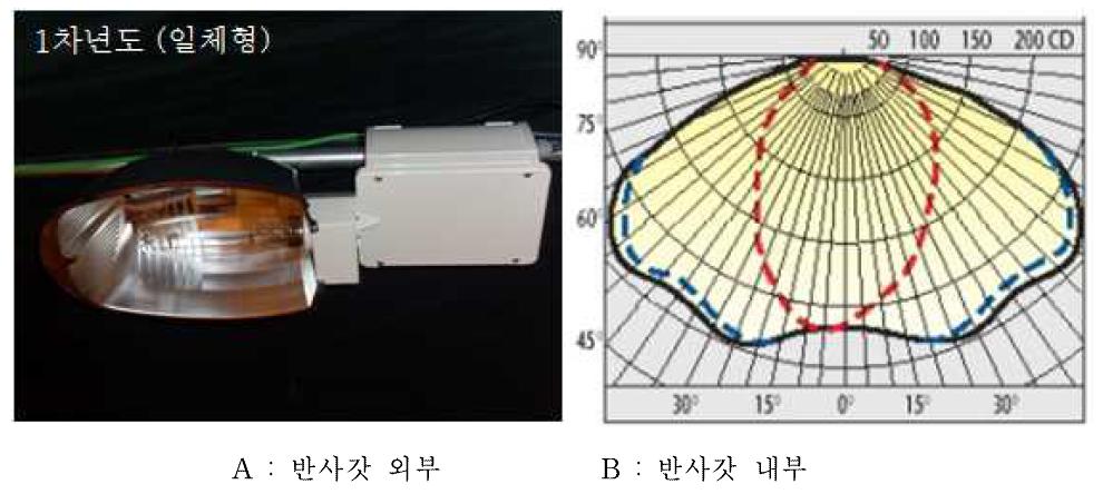 1차년도 개발제품 및 배광특성