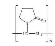 Chemical structure of PVPP.