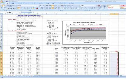 다목적 건조기 시뮬레이션 결과 보고서 화면