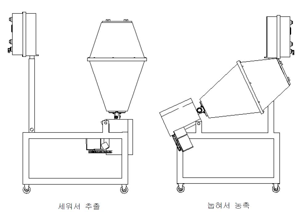 추출농축 겸용장치 작업도