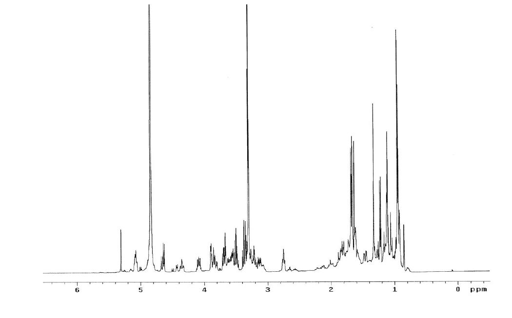 BG-G 화합물의 1H-NMR 스펙트럼