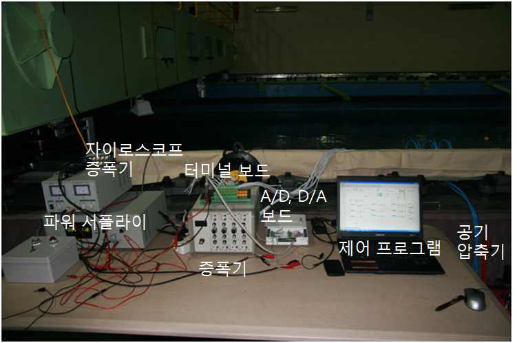 자동 부침 가두리 시설의 부침 기능 재현 실험에 사용된 장치의 구성