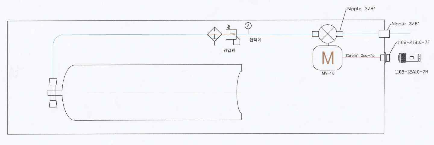 2차 시작품의 공기통 챔버 계통도