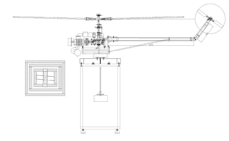 농용 무인헬리콥터의 모의시험장치의 설계도면