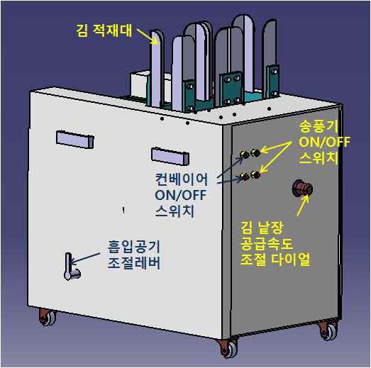 김 자동 공급기의 외관