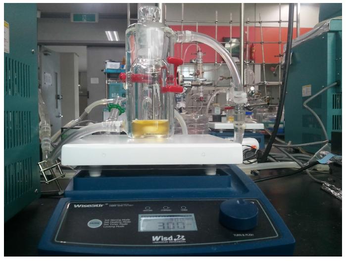 Reaction system for production of monoglyceride by enzymatic esterification.