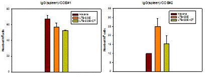 ThenumberofCOE-specificIgG-secretingcelsinspleen