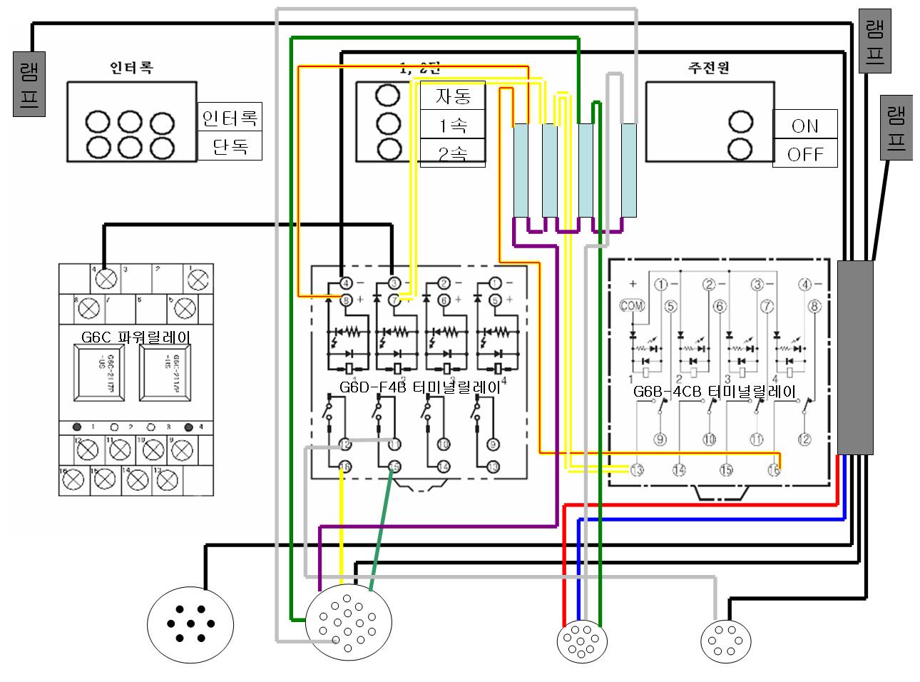 G6D-F4B 터미널 릴레이 회로도