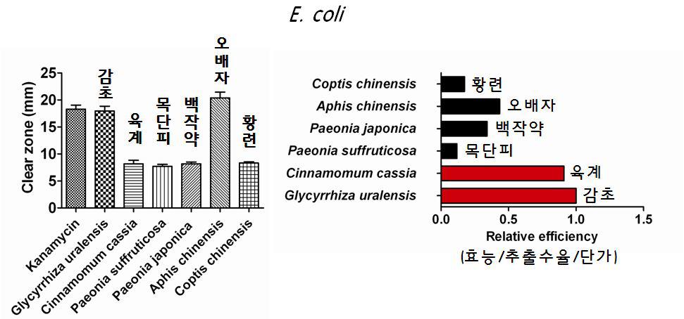 E.coli에 대해 항균효능을 갖는 천연추출물의 적용가능성 및 시장성 분석