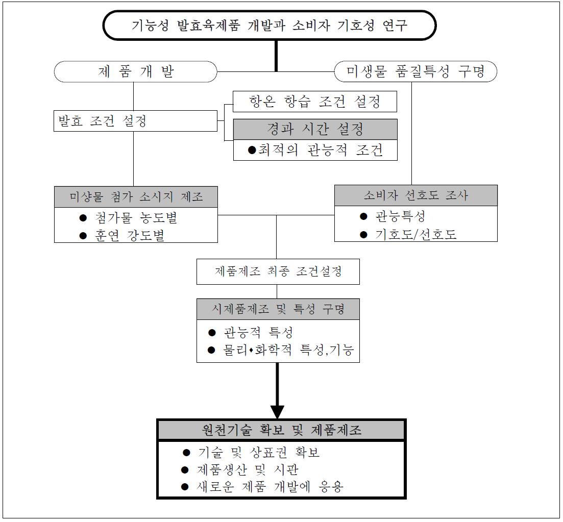 Scheme of experimental development