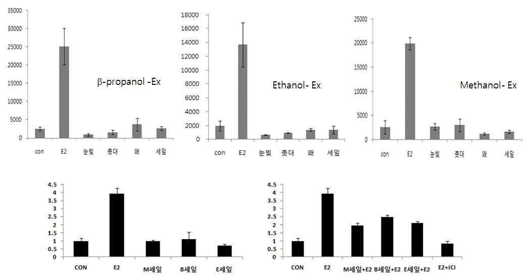 자생종 승마의 estrogen 활성분석 및 E2와의 비교