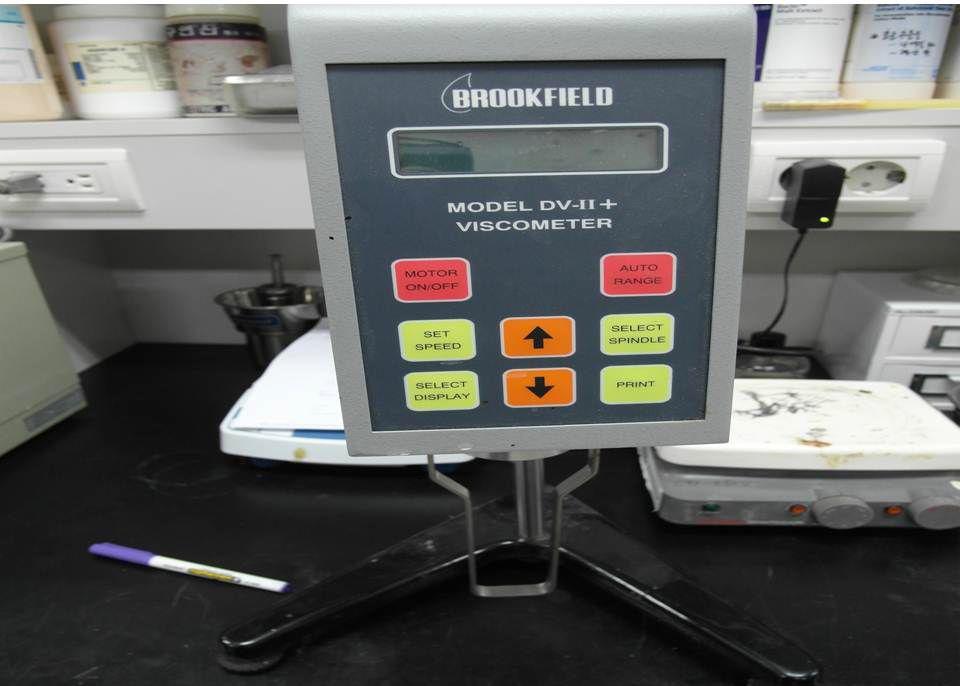 점도 측정,viscometer(BrookfieldDV-Ⅱ+)spindleNo.63,100rpm/10sec.