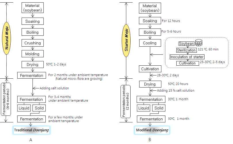 Schematic diagram for making Deonjang.