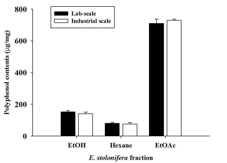 Spectrophotometric determination of phlorotannins.