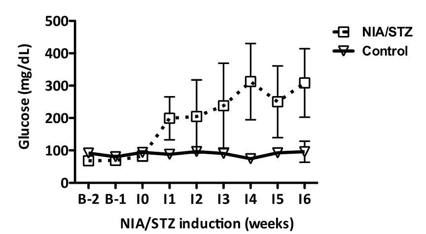 Blood glucose levels of fasting Micro-pigs were checked before feeding using Accu-Chek®