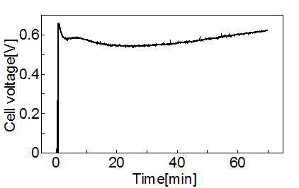 OCV of the cell 1investigated at 850 °C.