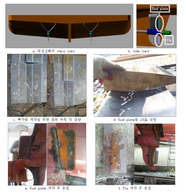 부가물(Bracket Fins) 제작 및 설치과정