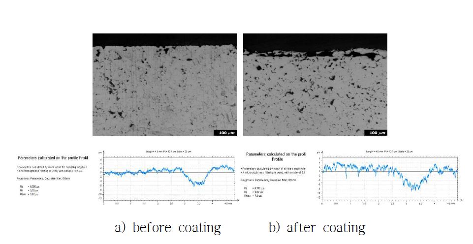 Microstructure & roughness of chromized sintered STS parts