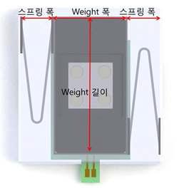 위에서 바라본 수평 선형 진동 모터