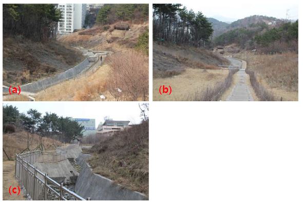 부산 사하구 산사태 발생 3년 후 복구된 전경