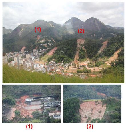 Landslides in Serrana, Brazil in Jan. 2011 causing 1500 casualties.