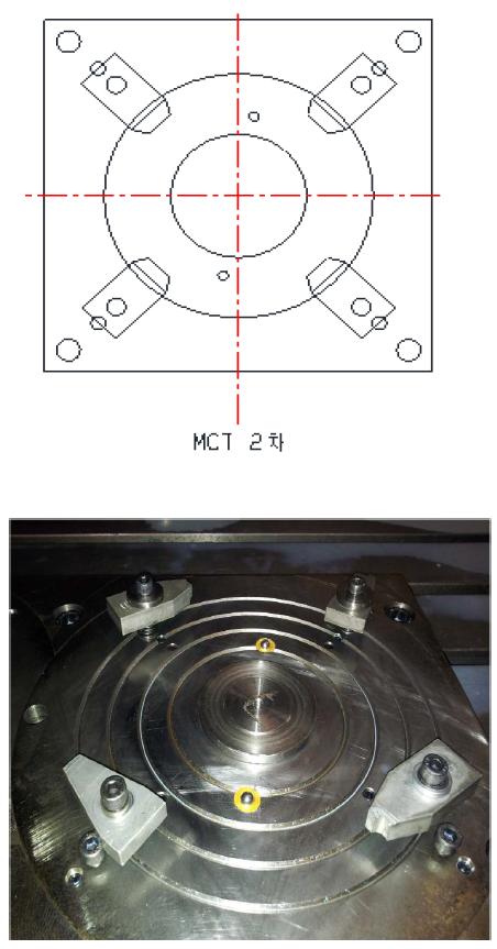 MCT 2차 가공 시 전용치구 형상