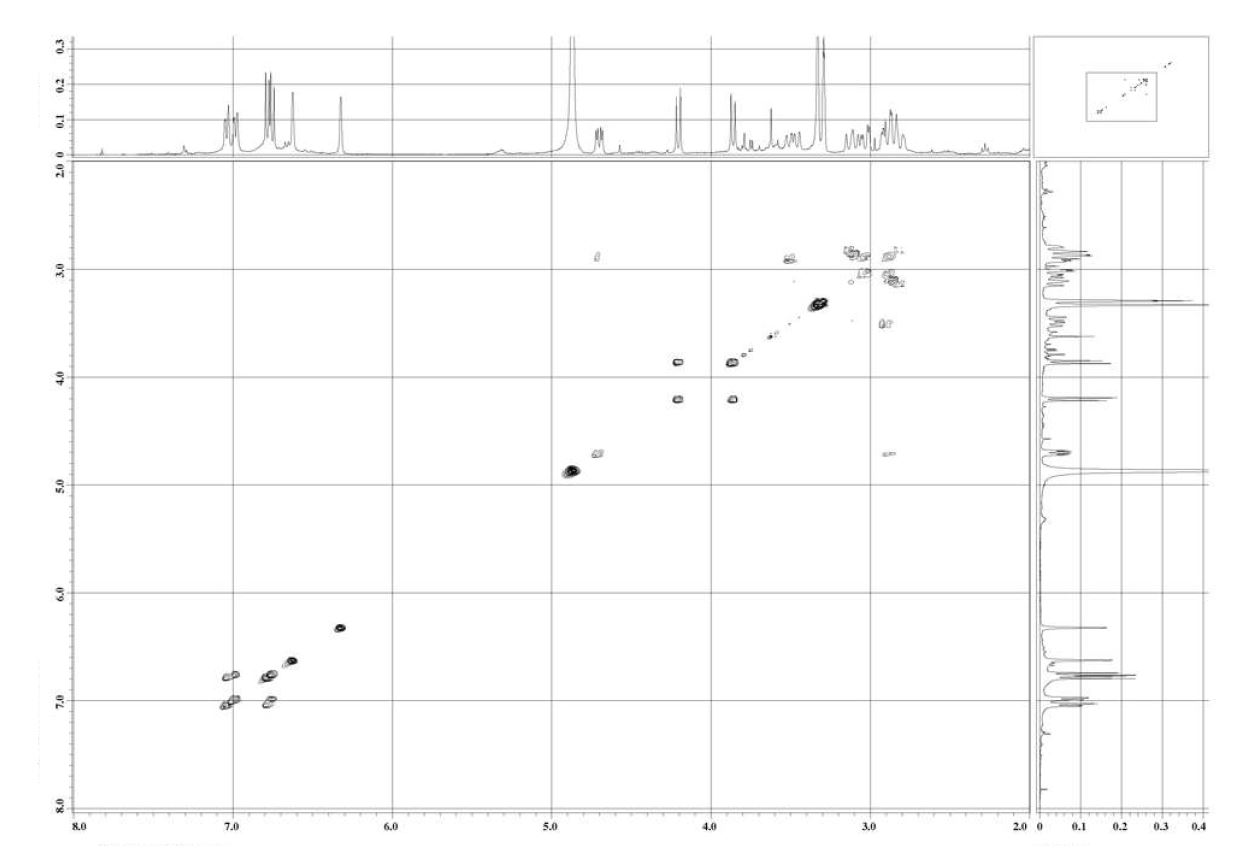 Figure 13. 1H-1H COSY spectrum of compound 5 in CD3OD