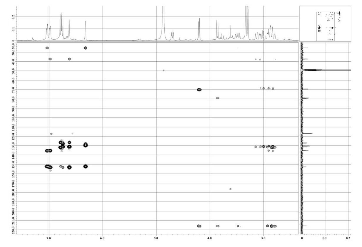 Figure 15. HMBC spectrum of compound 5 in CD3OD