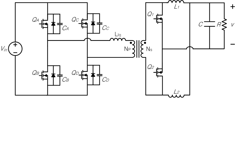 동기정류기 및 배전류 회로가 적용된 Full-Bridge ZVS 컨버터
