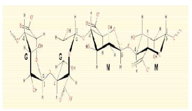 Structure of algin acid.