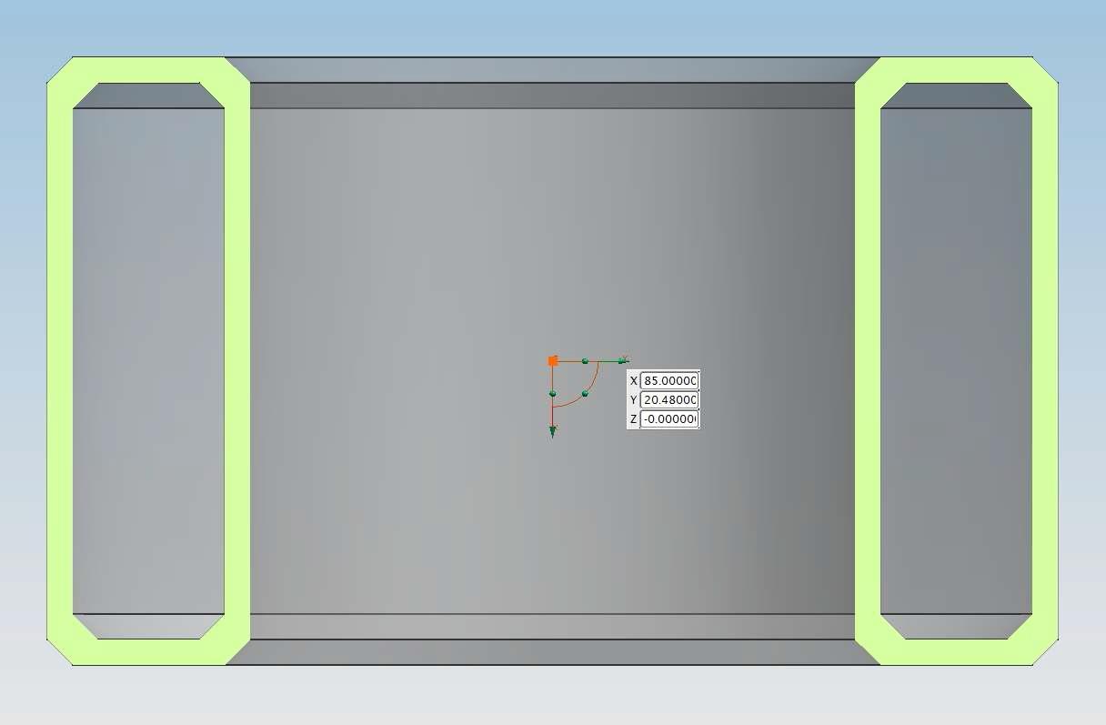 Core 플로팅 인서트 사출 제품 3D Modeling 단면