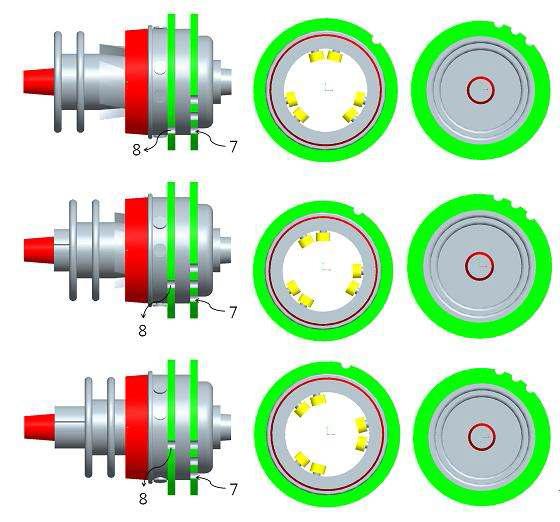 Phase difference variation of basic disk and rotary disk by herical spline