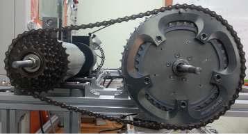 Chain & sprocket equipped to dynamometer