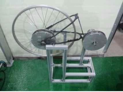 Prototype of bicycle equipped variable radius pulley