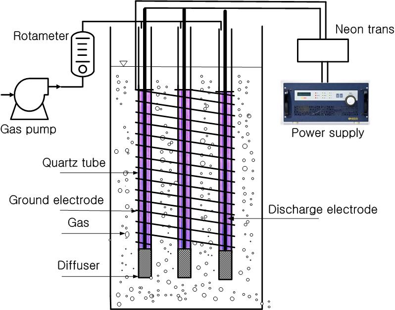 Schematic diagram of a multi plasma reactor system.